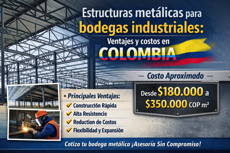 Lee más sobre el artículo Estructuras metálicas para bodegas industriales: ventajas y costos en Colombia